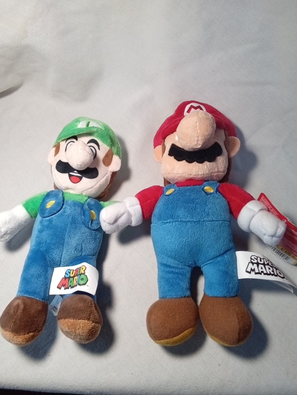 Nintendo Super Mario Plush Duo - Red & Green Hats with Blue Overalls
